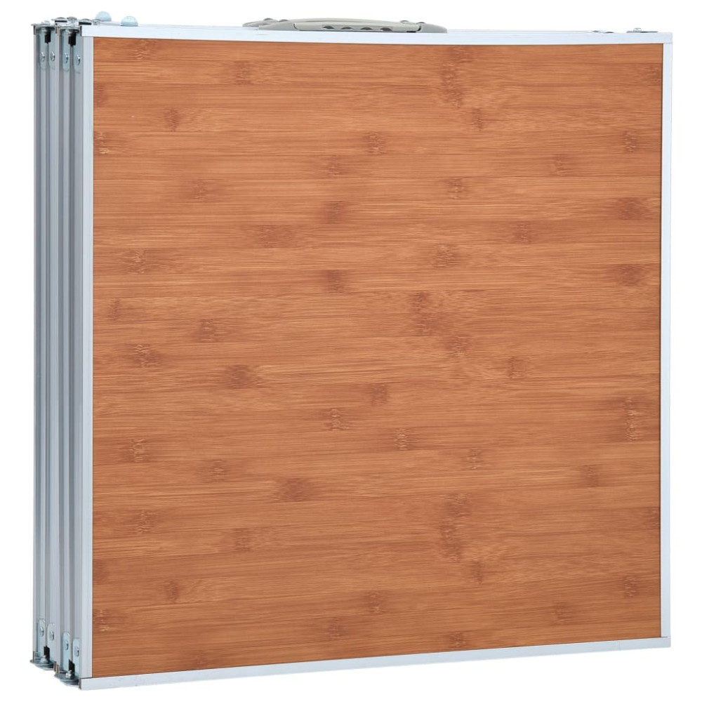 Produktbild för Hopfällbart campingbord aluminium 240x60 cm