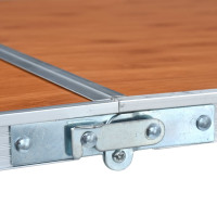 Produktbild för Hopfällbart campingbord aluminium 240x60 cm