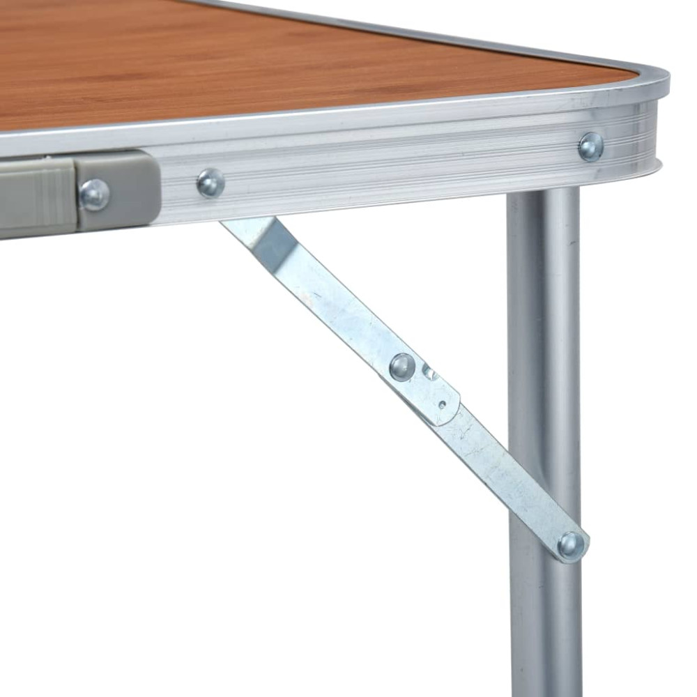 Produktbild för Hopfällbart campingbord aluminium 240x60 cm