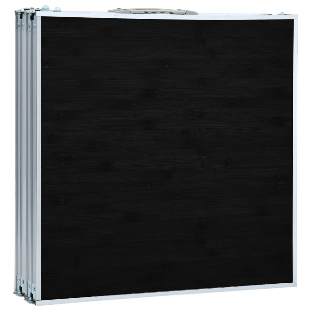 Produktbild för Hopfällbart campingbord grå aluminium 240x60 cm