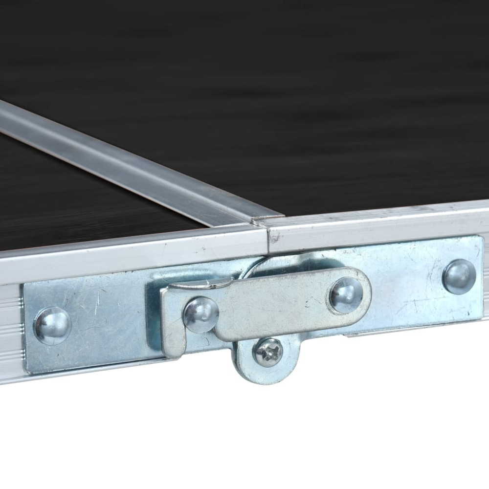 Produktbild för Hopfällbart campingbord grå aluminium 240x60 cm
