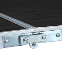 Produktbild för Hopfällbart campingbord grå aluminium 240x60 cm