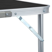 Produktbild för Hopfällbart campingbord grå aluminium 240x60 cm
