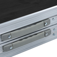 Produktbild för Hopfällbart campingbord grå aluminium 240x60 cm