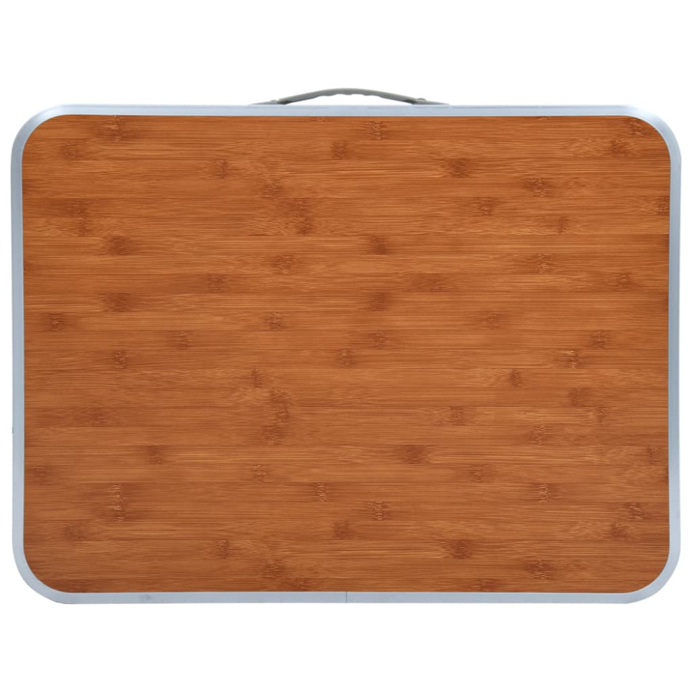 Produktbild för Hopfällbart campingbord aluminium 60x45 cm