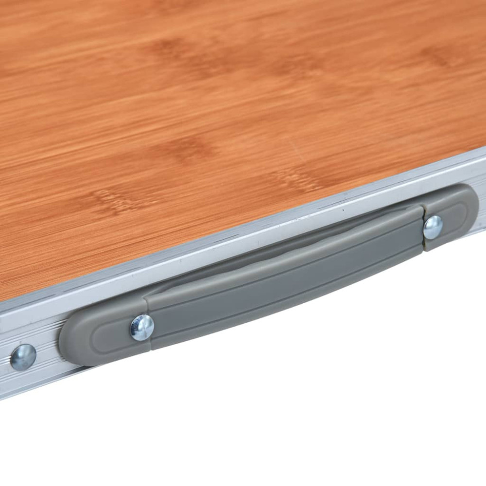 Produktbild för Hopfällbart campingbord aluminium 60x45 cm