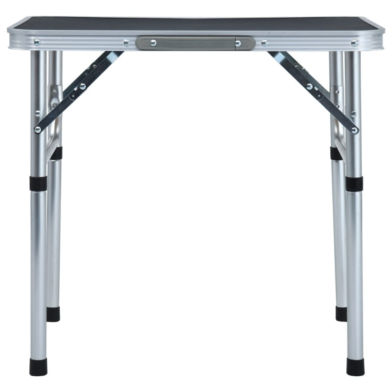 Produktbild för Hopfällbart campingbord grå aluminium 60x45 cm