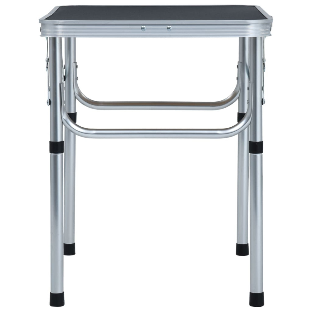 Produktbild för Hopfällbart campingbord grå aluminium 60x45 cm