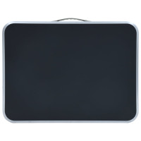 Produktbild för Hopfällbart campingbord grå aluminium 60x45 cm