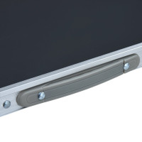 Produktbild för Hopfällbart campingbord grå aluminium 60x45 cm