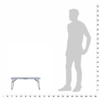 Produktbild för Hopfällbart campingbord vit aluminium 60x40 cm