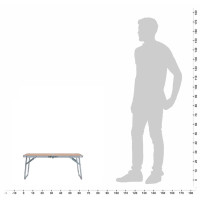 Produktbild för Hopfällbart campingbord brun aluminium 60x40 cm