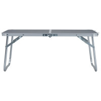 Miniatyr av produktbild för Hopfällbart campingbord grå aluminium 60x40 cm