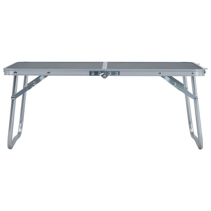 Produktbild för Hopfällbart campingbord grå aluminium 60x40 cm