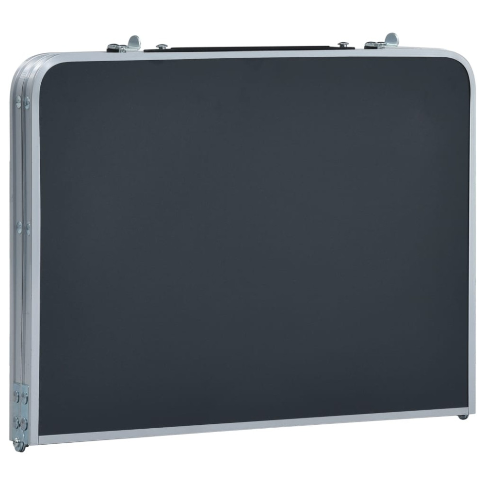Produktbild för Hopfällbart campingbord grå aluminium 60x40 cm