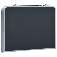 Produktbild för Hopfällbart campingbord grå aluminium 60x40 cm