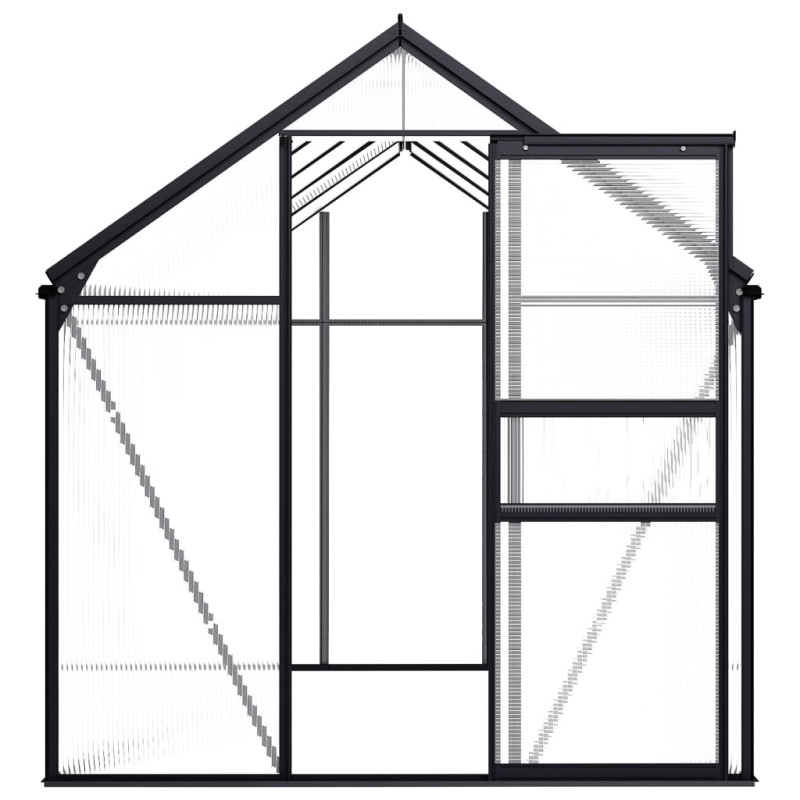 Produktbild för Växthus antracit aluminium 5,89 m²