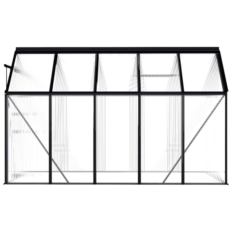 Produktbild för Växthus antracit aluminium 5,89 m²