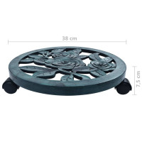 Produktbild för Blomvagnar 6 st grön 38 cm plast