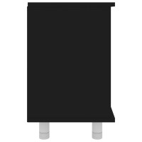 Produktbild för Badrumsskåp svart 60x32x53,5 cm spånskiva