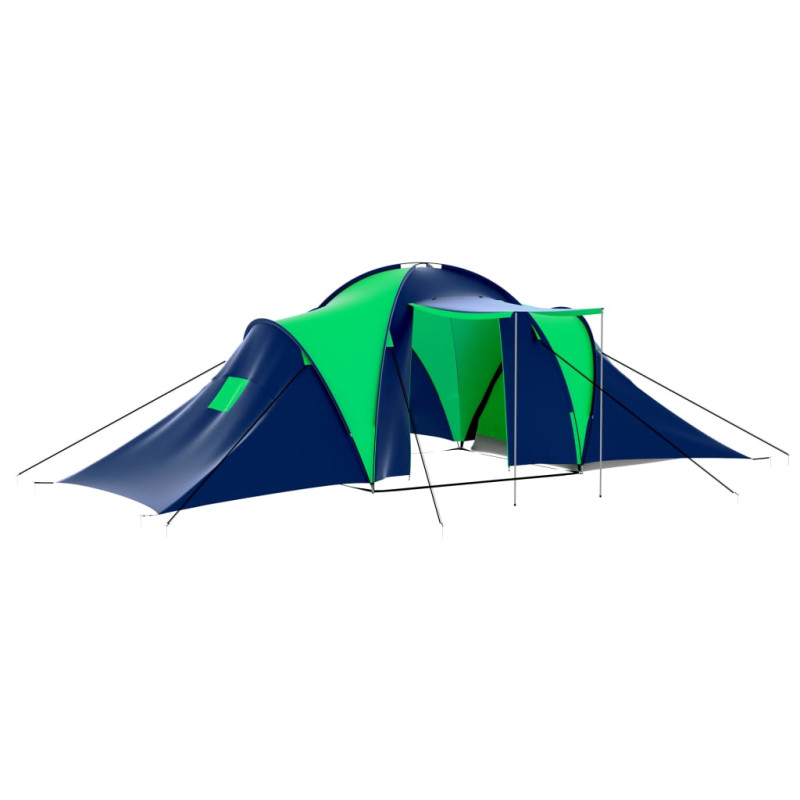 Produktbild för Tält för 9 personer blå och grön