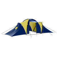 Miniatyr av produktbild för Tält för 9 personer blå och gul