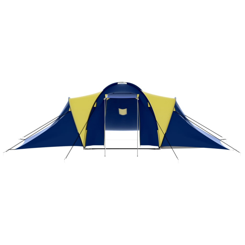 Produktbild för Tält för 9 personer blå och gul