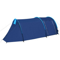 vidaXL Tält för 4 personer marinblå/ljusblå