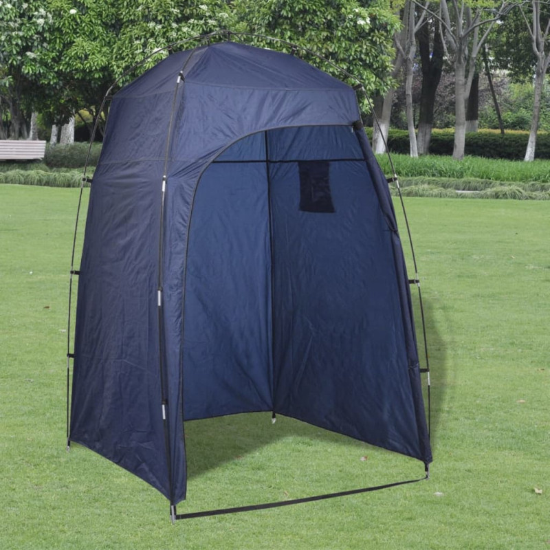 Produktbild för Dusch/WC/omklädnings-tält blå