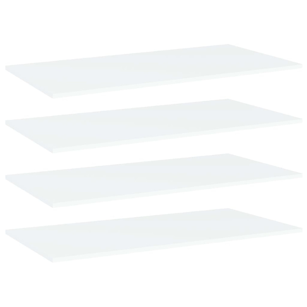 Produktbild för Hyllplan 4 st vit 80x20x1,5 cm konstruerat trä