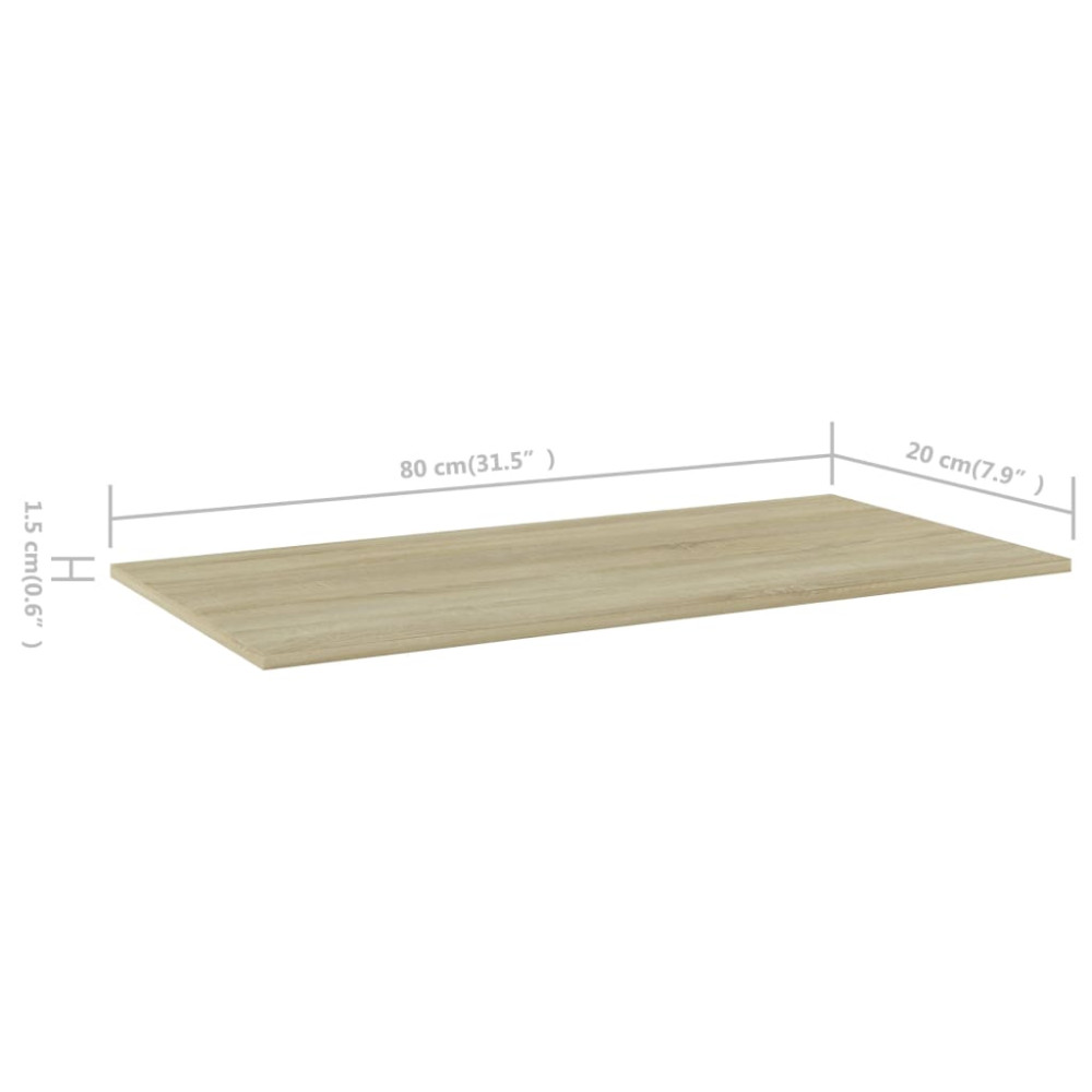 Produktbild för Hyllplan 4 st sonoma-ek 80x20x1,5 cm konstruerat trä