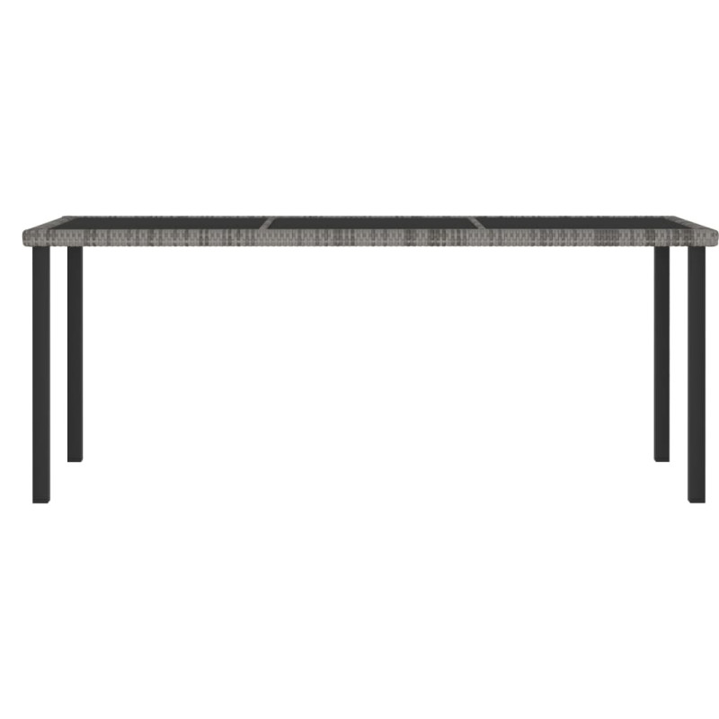 Produktbild för Trädgårdsbord grå 180x70x73 cm konstrotting