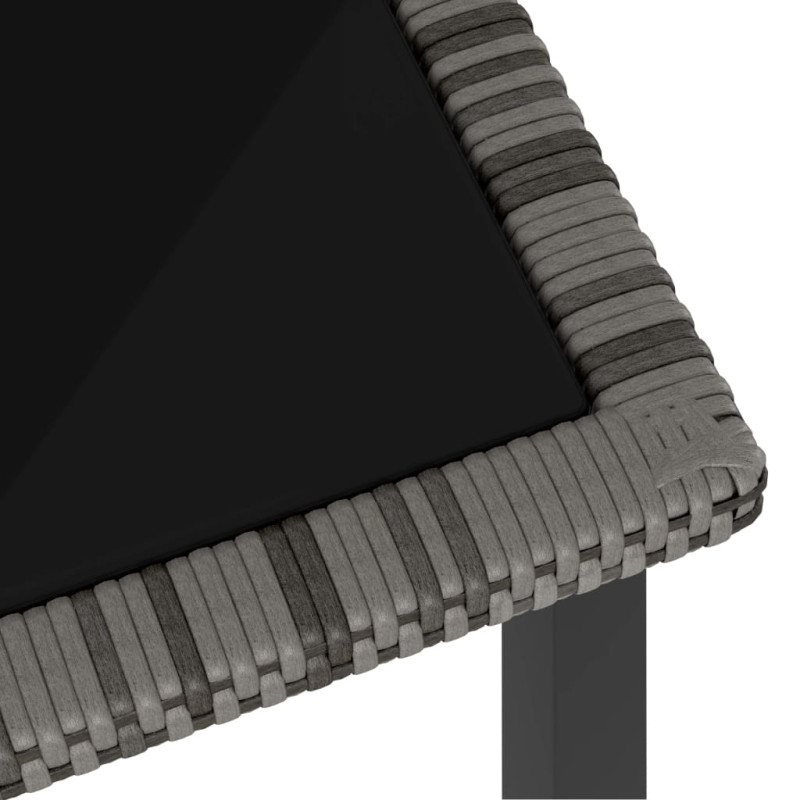 Produktbild för Trädgårdsbord grå 180x70x73 cm konstrotting