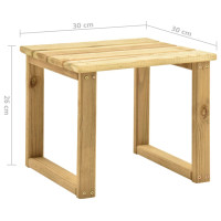 Produktbild för Bord för solsäng 30x30x26 cm impregnerad furu