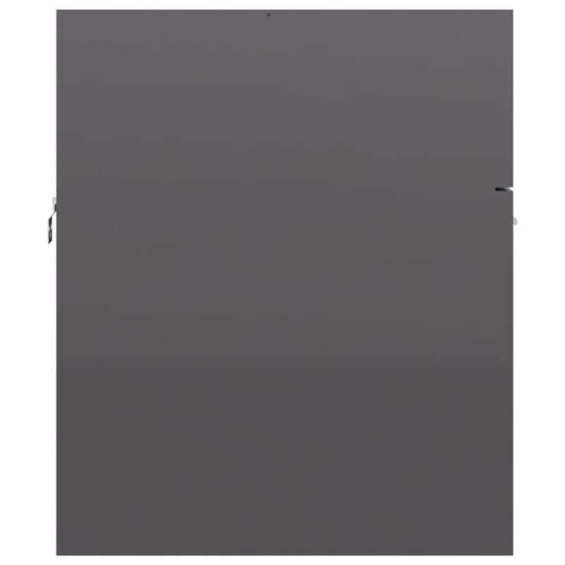 Produktbild för Tvättställsskåp grå högglans 80x38,5x46 cm konstruerat trä