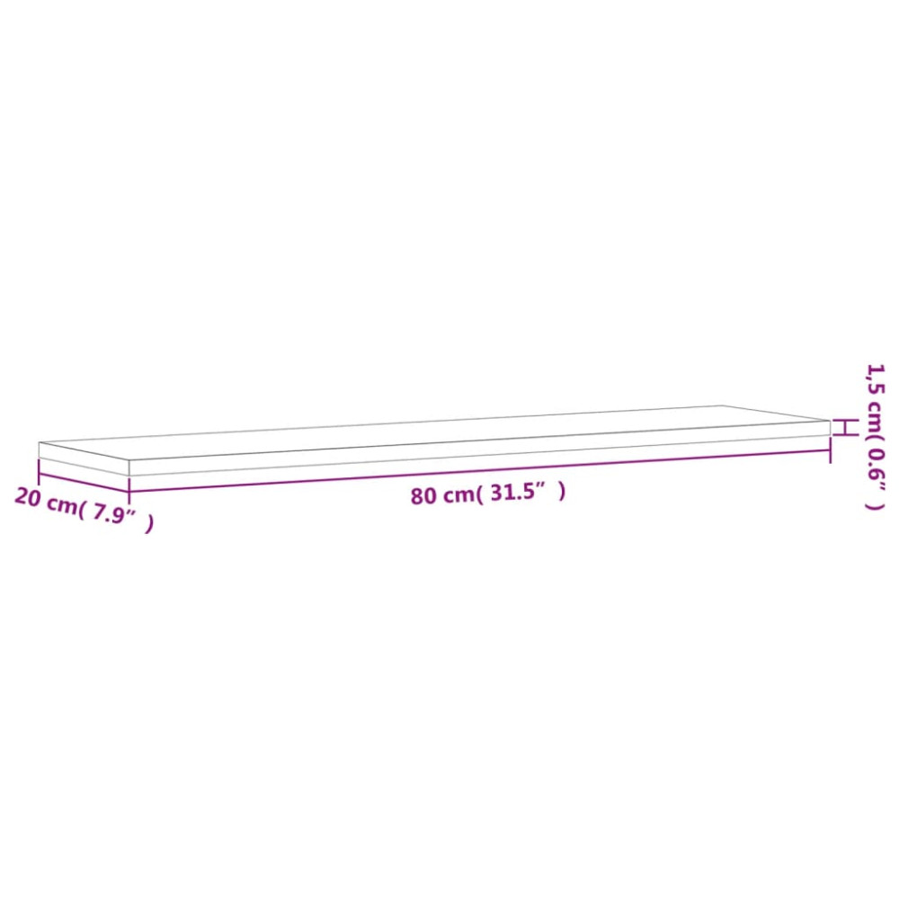 Produktbild för Hyllplan 4 st betonggrå 80x20x1,5 cm konstruerat trä
