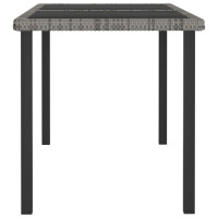 Produktbild för Trädgårdsbord grå 140x70x73 cm konstrotting