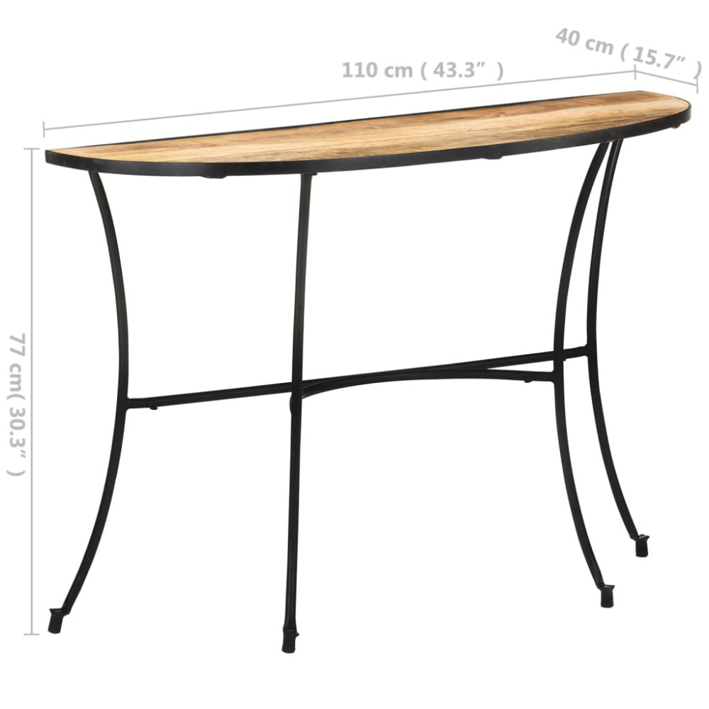 Produktbild för Sidobord 110x40x77 cm massivt mangoträ
