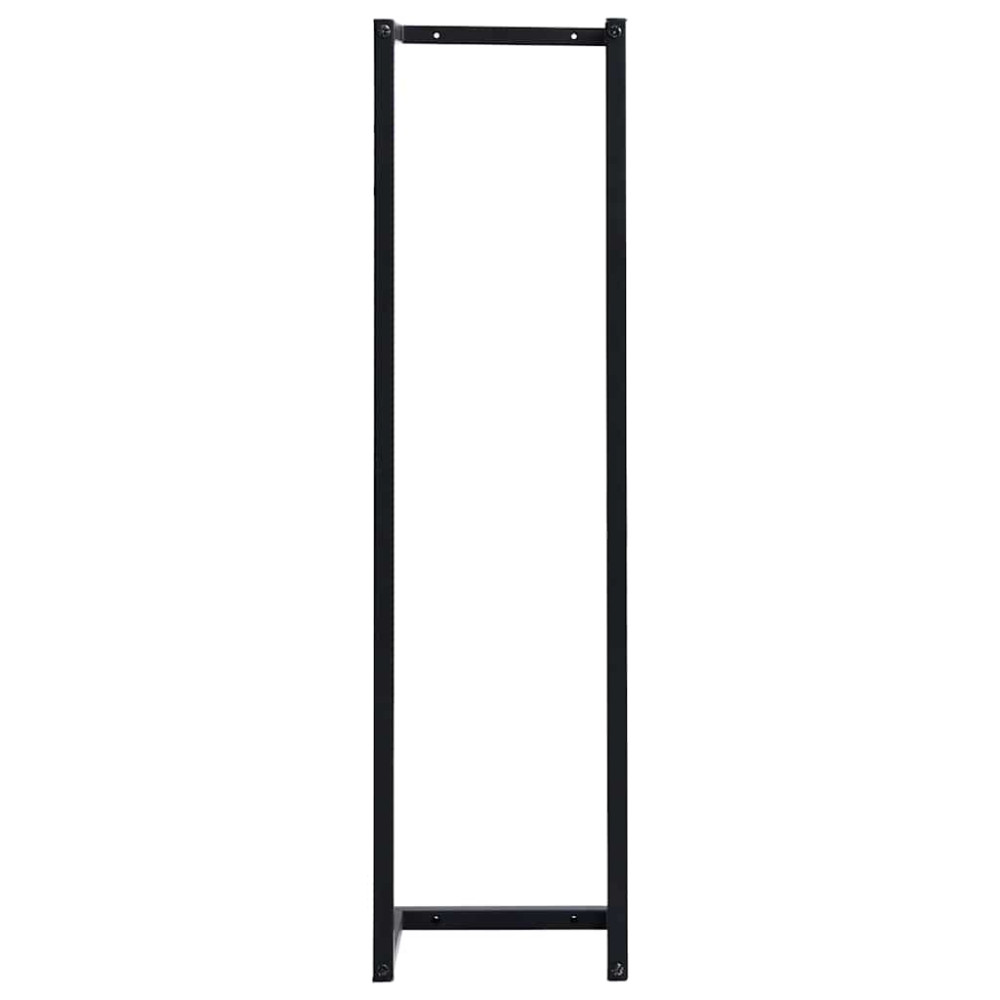 Produktbild för Handdukshängare svart 25x20x95 cm järn