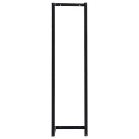 Produktbild för Handdukshängare svart 25x20x95 cm järn