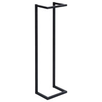 Produktbild för Handdukshängare svart 25x20x95 cm järn