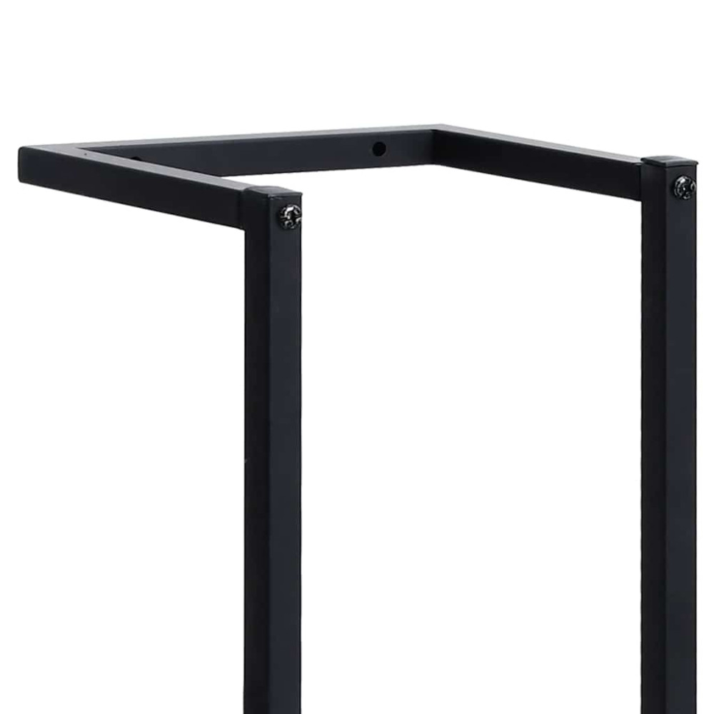 Produktbild för Handdukshängare svart 25x20x95 cm järn