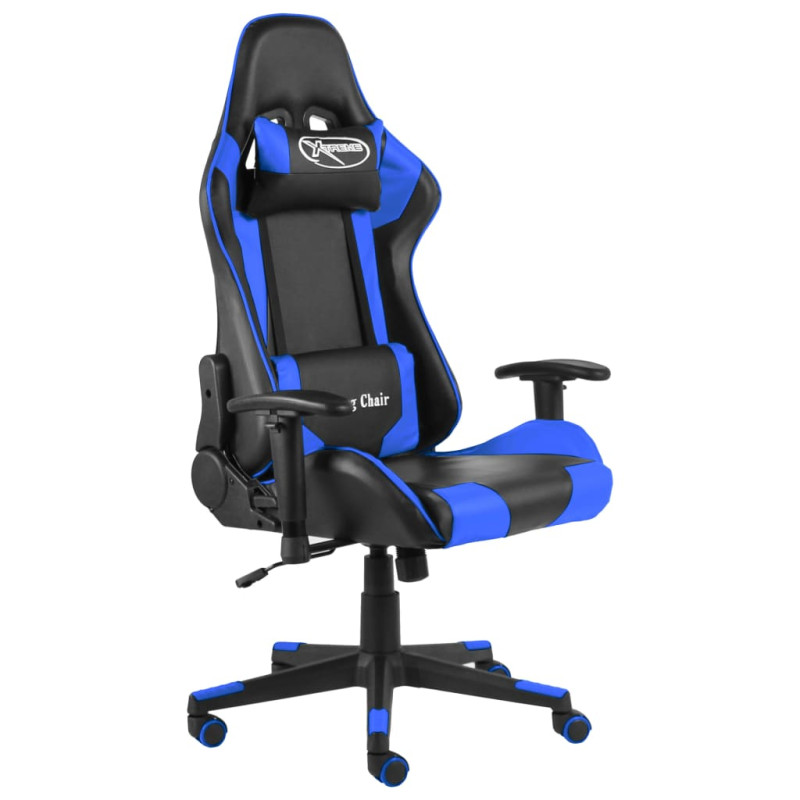 Produktbild för Snurrbar gamingstol blå PVC
