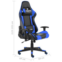 Produktbild för Snurrbar gamingstol blå PVC