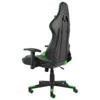 Produktbild för Snurrbar gamingstol grön PVC