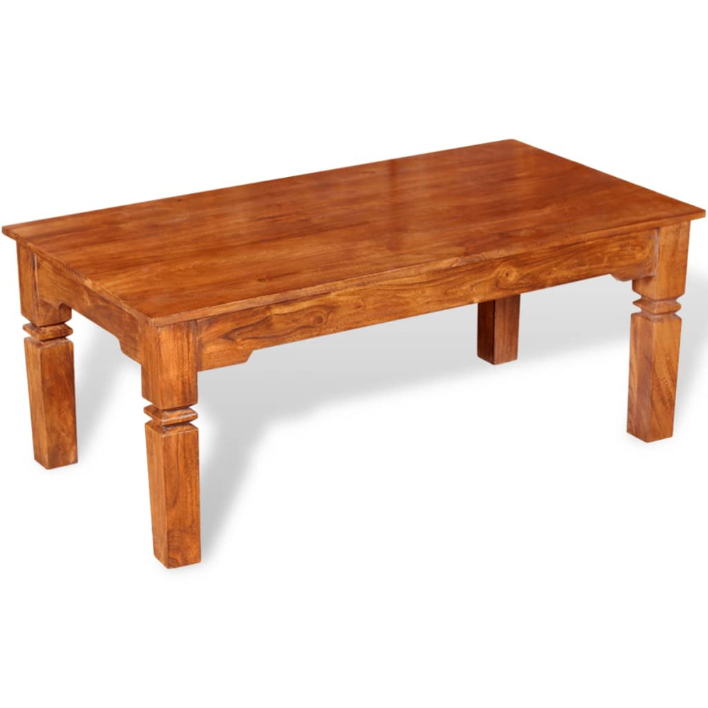 Produktbild för Soffbord massivt trä 110x60x45 cm