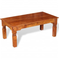 Produktbild för Soffbord massivt trä 110x60x45 cm