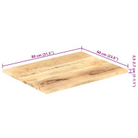 Produktbild för Bordsskiva i massivt mangoträ 25-27 mm 80x60 cm