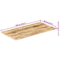 Produktbild för Bordsskiva i massivt mangoträ 25-27 mm 100x60 cm
