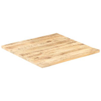 Produktbild för Bordsskiva i massivt mangoträ 25-27 mm 80x80 cm